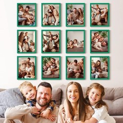 Renditions Gallery Set of 12, 8X10 Custom Photo Prints with Real Wood Picture…
