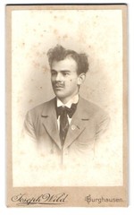 Photograph Joseph Wild, Burghausen, portrait fashionably dressed gentleman with moust