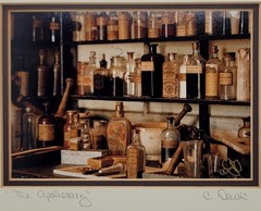 Vintage CYNTHIA DAVIS Photograph THE APOTHECARY Pharmacy Druggist Bottles Denver