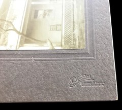 Small Antique Sepia Homestead Matte Photograph on Matted Paper~8.5”x6”~Brown
