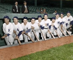 1950s NY Yankees Lineup Colorized 8×10 Print-FREE SHIPPING