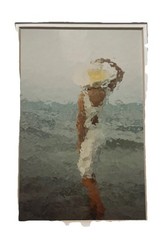 John Galbo Signed Photo Graphics Strong Breeze Depicts Motion Woman Dress Waves
