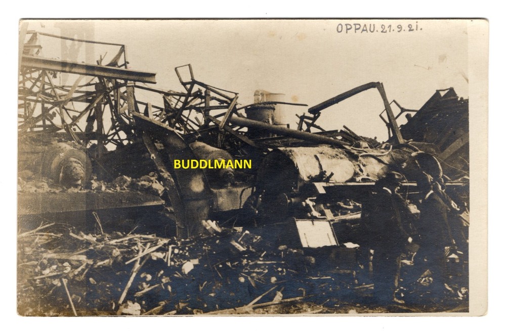 Photo Oppau 1921 explosion of the Oppau nitrogen plant accident