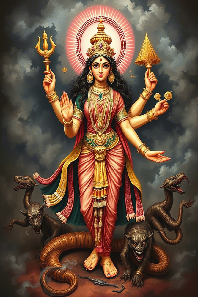 4 x 6 photo Alakshmi – The Goddess of Misfortune – Hinduism