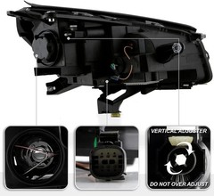 – for [Halogen Model] 2013-2016 GMC Acadia OE Style LED Tube Projector Headlight