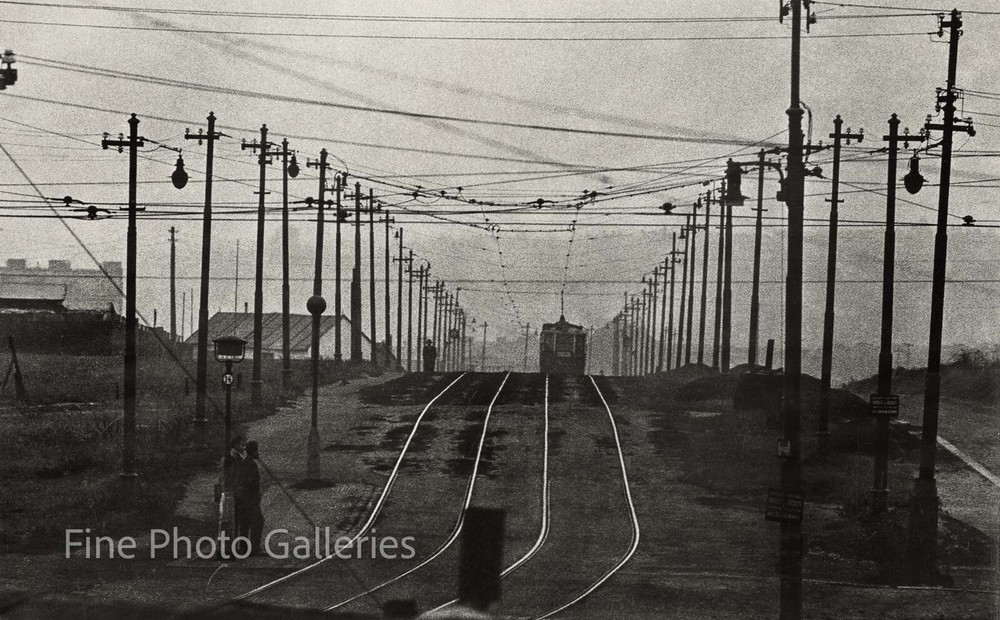 1951 Original VACLAV CHOCHOLA Streetcar Electric Train Railroad Silver Gel Photo
