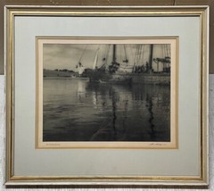 Original JOHN R HOGAN ‘In Lunenberg’ NOVA SCOTIA HARBOR Boats Pictorialist PHOTO