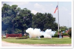 Ronald Reagan Funeral – 21 Gun Salute At Camp Lejeune Silver Halide Photo