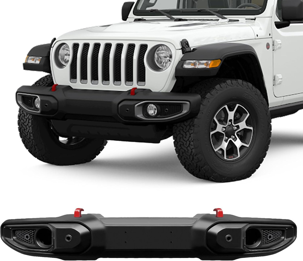 Front Bumper Fits for Jeep Wrangler JL 2018-2025 and Fit for Gladiator JT 2020-2