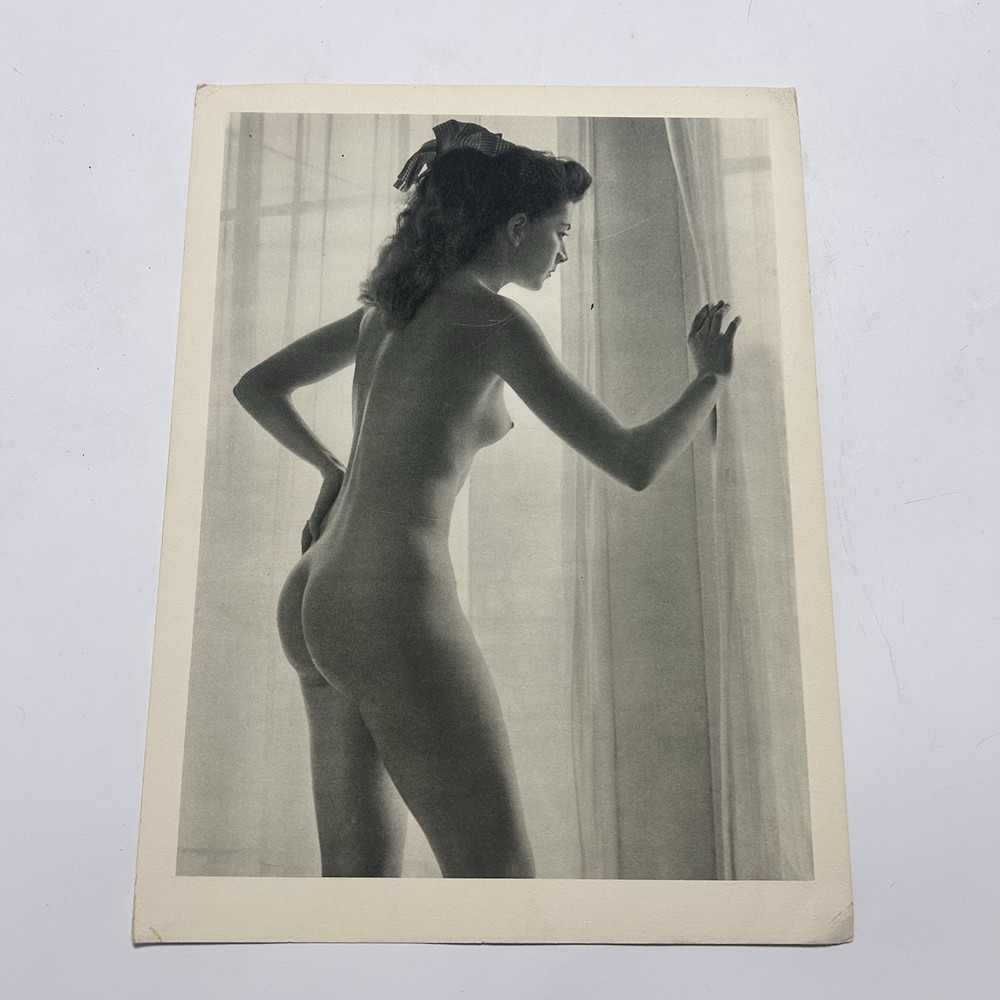 Vintage 20th Century Backlight Female Art Nude Photography Print BN