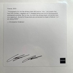 SIGNED CHRISTOPHER ANDERSON FRANCE, 2022 MAGNUM 6″ SQUARE PRINT 2022 NEW