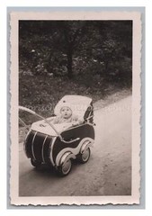 Fashion 1950s – Chic Pushchair with Chrome 1951 – Vintage Photo 1950s