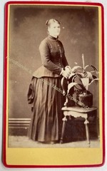 orig. CDV Photo Photograph Woman Lady Picture Old Fashion Circa 1885 Monckey Paris