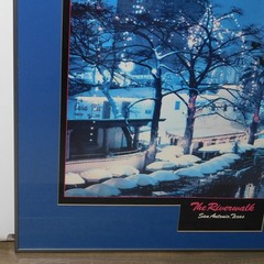 San Antonio Texas Riverwalk Winter Scene Professional Framed Photography 30.5×26
