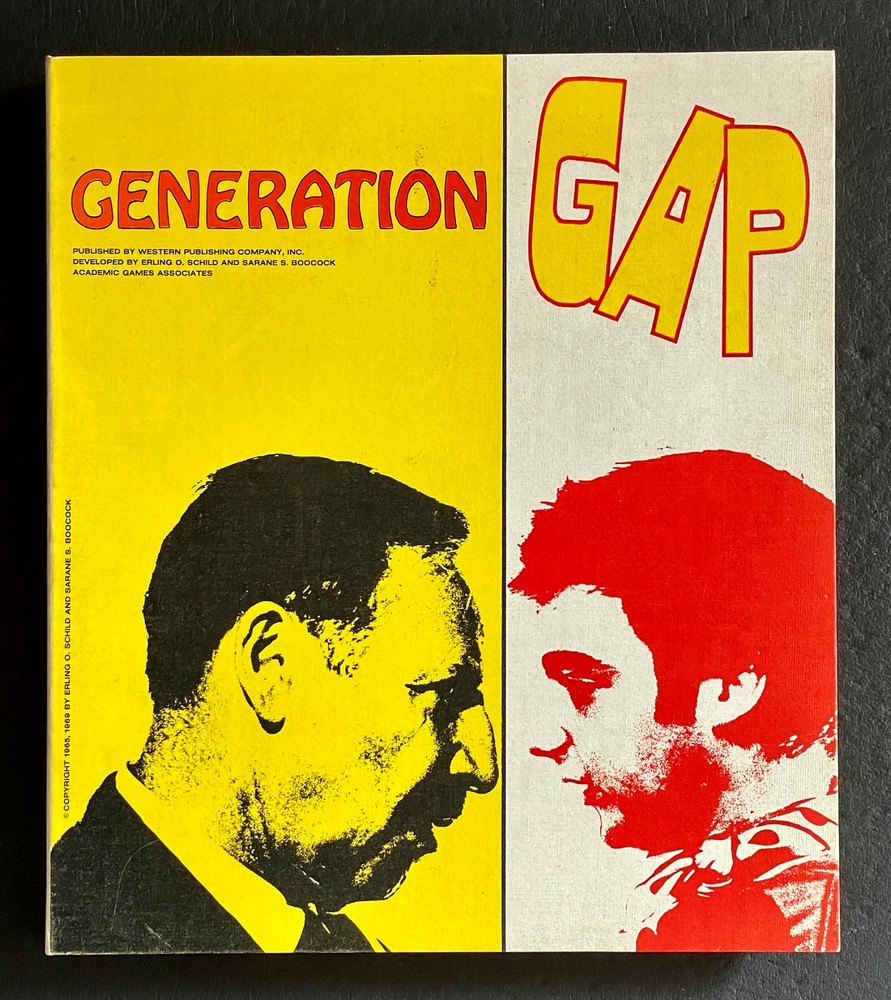Rare «GENERATION GAP» Vintage 60s Role Identity Board Game w/ Martin Bough Photo