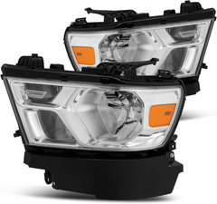 CHROME CRYSTAL HEADLIGHTS REPLACEMENT for 2019-2021 Ram1500