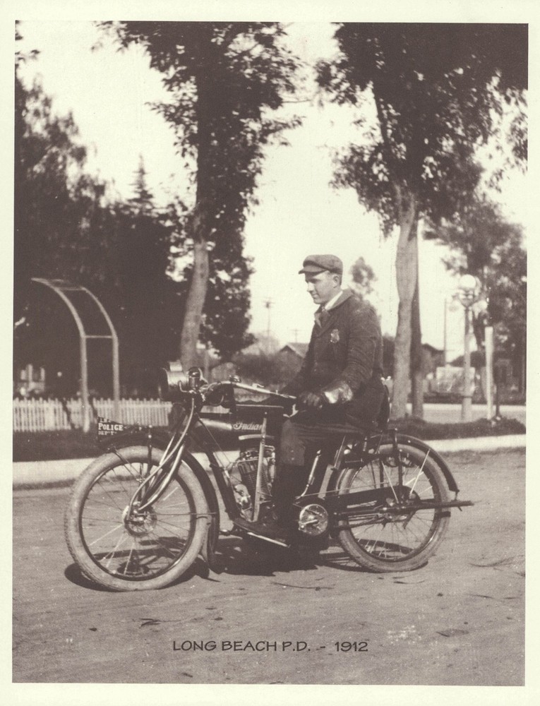 LONG BEACH Ca POLICE DEPT 1912 INDIAN MOTORCYCLE Photo Print #1426 11″ x 14″