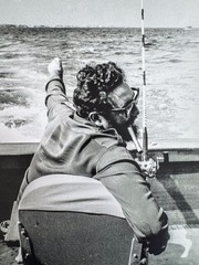 Fidel Castro Fishing – Photograph by Alberto Korda – Signed 12×16