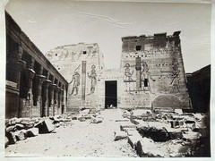 EGYPT Temple Of Isis On Philae Photo Lekegian c1870 Vintage Album Picture