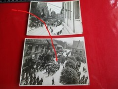 Schützenfest Militärparade 1929 2x Originalfoto Gasthof Ratskeller verm. OWL BI