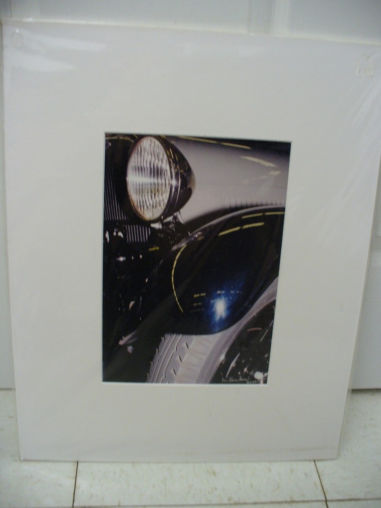 MATTED PHOTOGRAPHY Classic Vintage Blue White Car By Larry Santucci 2006 16×20