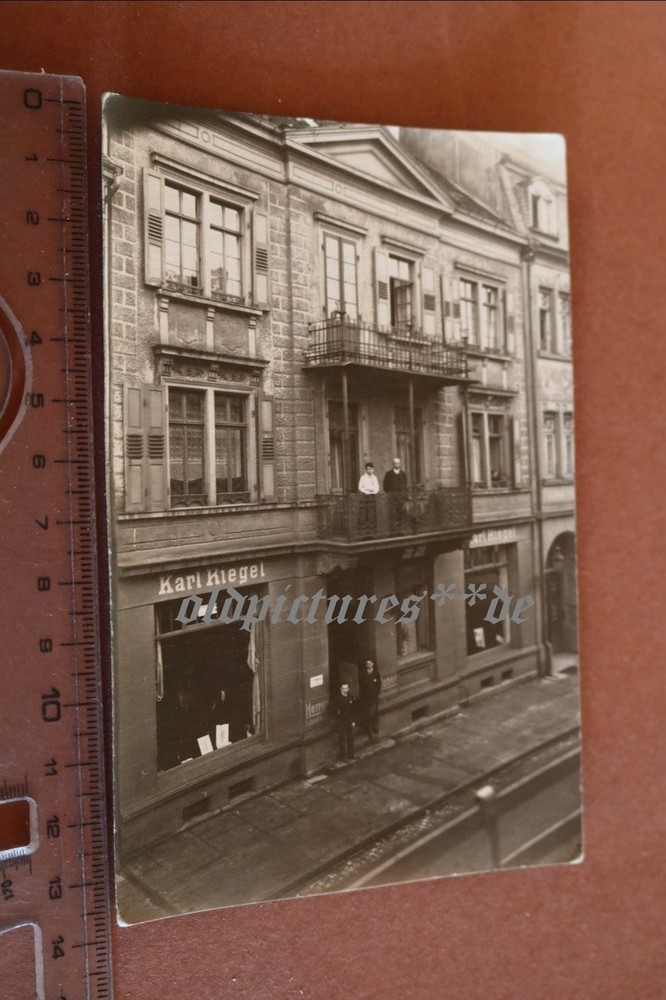Great old photo street train business Karl Riegel tailoring place???
