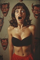 5 ~ 4X6 Glossy HORROR Fine Art ‘ SCREAM QUEEN ‘ Photo FANTASY Set ! 211359079
