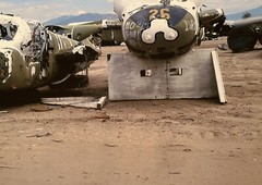 VINTAGE AIRCRAFT AIRPLANE SALVAGE SCRAPYARD SURREAL COLOR LANDSCAPE PHOTOGRAPH