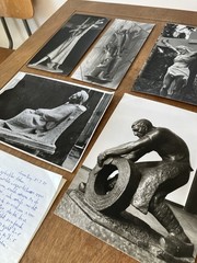 5 MCM Vintage Sculpture art B&W photos German Krefeld Erich Schmidt Hermann Ege