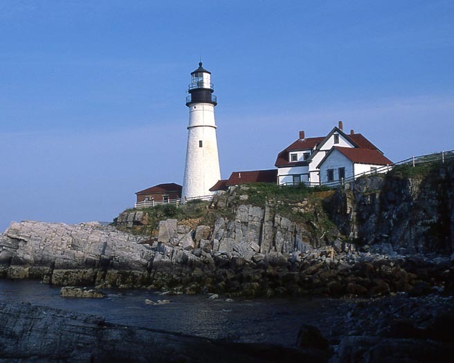 Portland Maine CAPE ELIZABETH Glossy 8×10 Photo Lighthouse Print Wall Art Poster