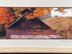 Joseph A Barnett Signed Framed Photo Photographer Kennebunk Maine Barn