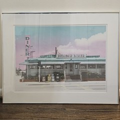 Niki Butcher «Pelican Diner» Hand-Colored Photograph Art – Numbered 2/100, 1985