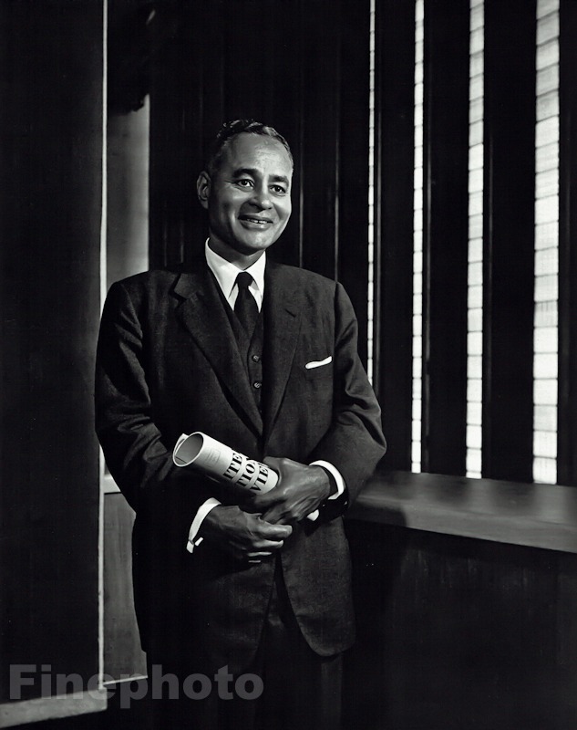 1958 Vintage 16×20 RALPH JOHNSON BUNCHE Negro Black Michigan Nobel YOUSUF KARSH