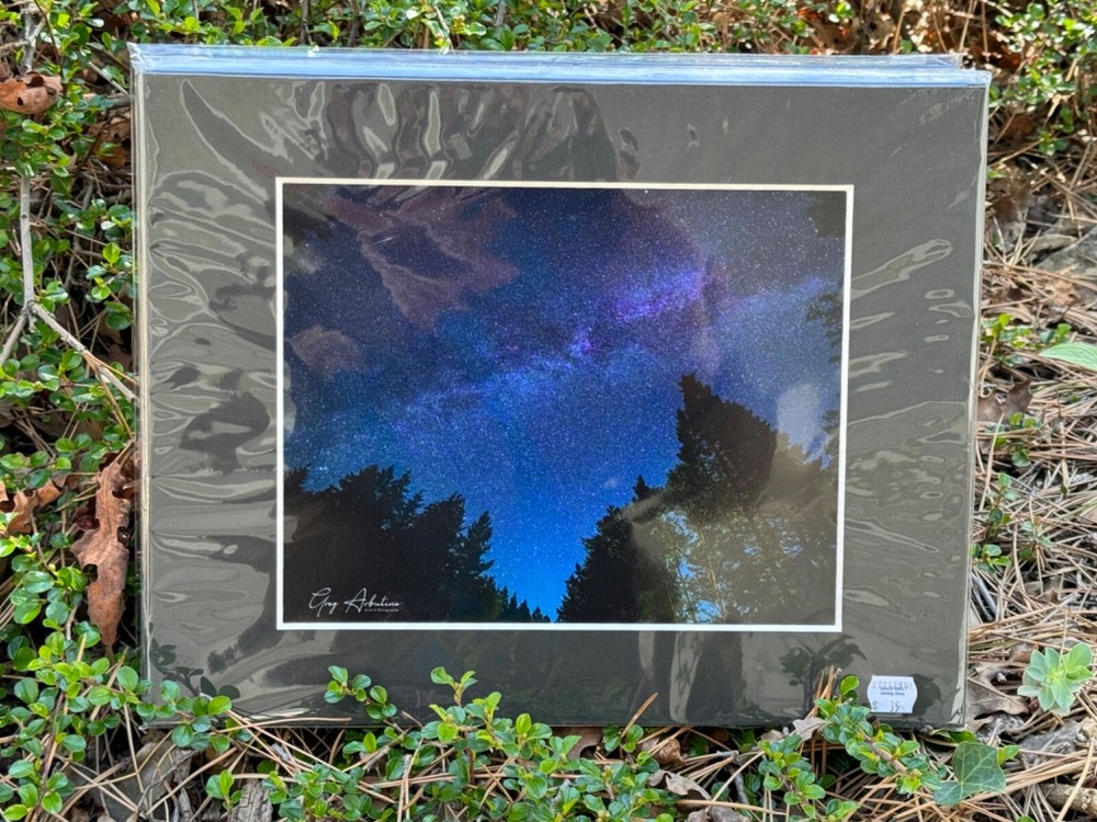 Artist Greg Arbutine 8″x10″ Photograph in 11″x14″ black mat «Starry Night»