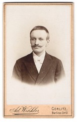 Photograph Ad. Winkler, Görlitz, Berliner Str. 12, portrait of an elegant gentleman