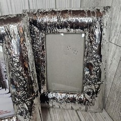 1 St. Nicholas Silver Chrome Christmas Frames Rustic Primitive Core 4 x 6