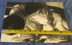 1977 Sandy Underwood photograph; child and man, 10″ x 14″