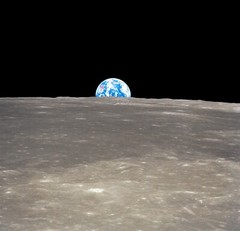 NASA Photo Apollo 11 Earth Rise On The Lunar Surface