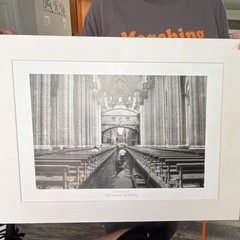 Thomas Barbey «A Good Walk» B&W Cathedral Interior Landscape Matted Photo