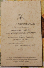 Photo Oberneukirch Julius Grunewald 1902 CDV woman grill woman vintage AL
