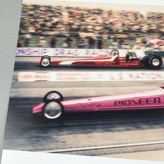 Vintage NHRA Drag Racing Photo Pioneer Top Fuel Dragster Shirley Muldowney