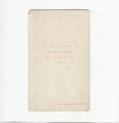 Le Jeune CDV Photo Lady Portrait – Paris 1860s