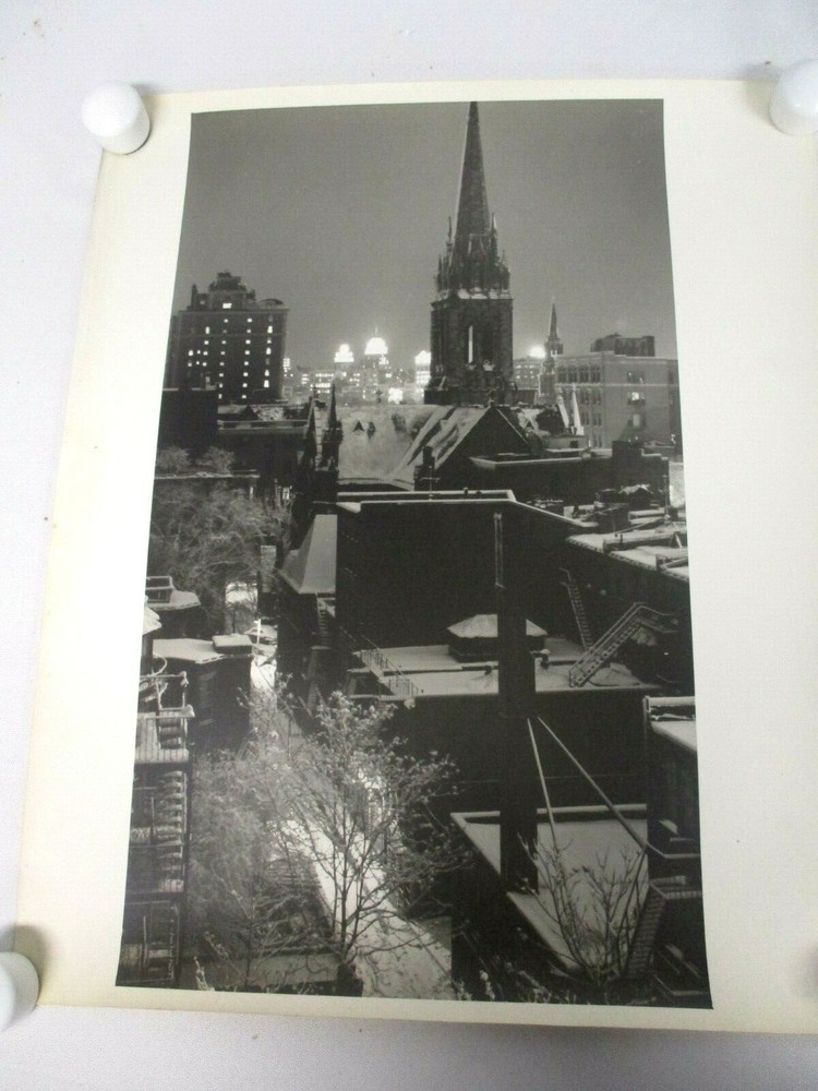 L. WHITNEY STANDISH PHOTOGRAPH of NEW ENGLAND CHURCH IN CITY ~ VINTAGE ORIGINAL
