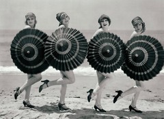 Jazz Era Flappers on beach – 1920’s – reprint – multiple sizes: 929