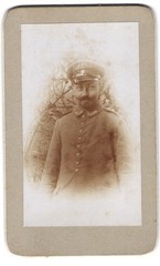 Photograph Uffz. in uniform field grey with moustache in forest