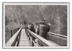 Dock on Königssee – tourist post-war ship – old photo 1950
