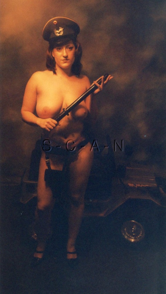 Nude German Color Real Photo- Super Endowed German Policeman- Billy Club- Hat