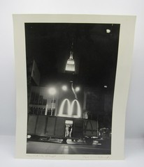 Signed Paul A. McDonough (1941–2025) b&w photo New York City at Night 1983