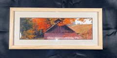 Joseph A Barnett Signed Framed Photo Photographer Kennebunk Maine Barn