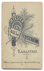 Photograph Karl Nyström, Karlstad, portrait of a man CDV / cabinet photo